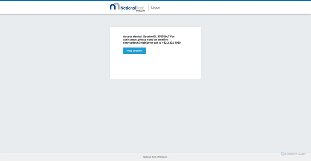 Security scan screenshot of https://extidm-idp.nbb.be