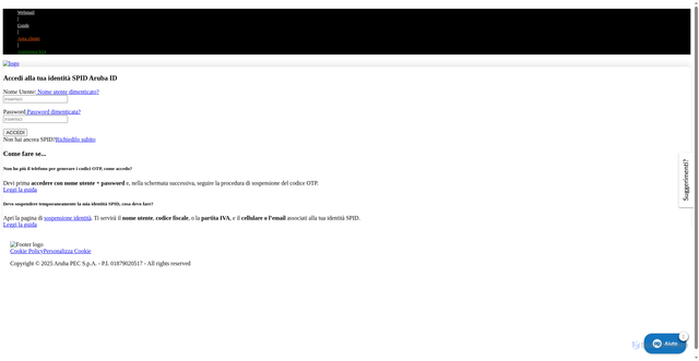 Security scan screenshot of https://arubaid.sviluppo.host/index.html