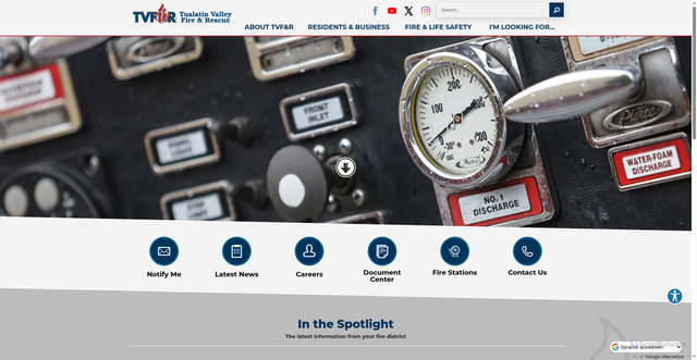 Security scan screenshot of https://www.tvfr.gov/