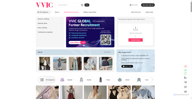 Security scan screenshot of https://vvic.com