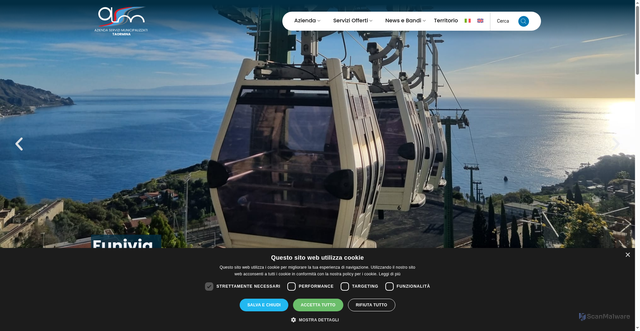 Security scan screenshot of https://www.asmtaormina.com/