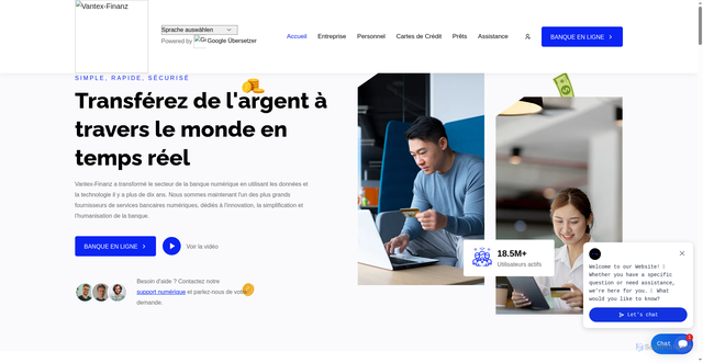 Security scan screenshot of https://vantex-finanze.fr/