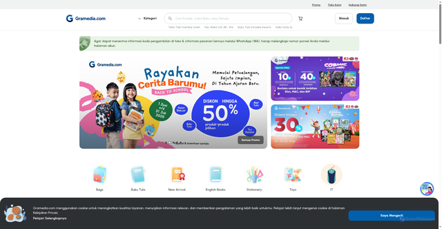 Security scan screenshot of https://gramedia.com