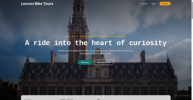 Security scan screenshot of http://leuvenbiketours-com.pages.dev/