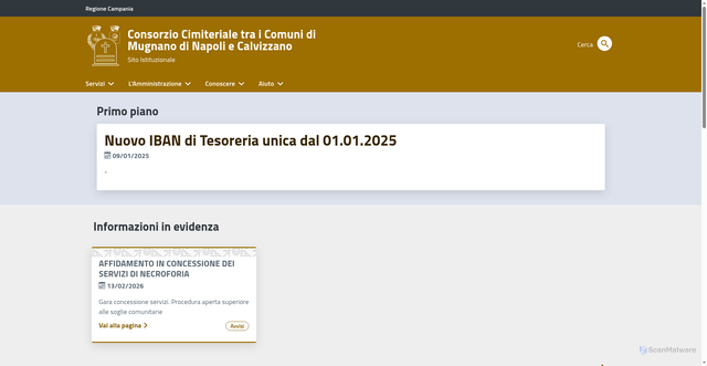 Security scan screenshot of https://www.consorziocimiterialemugnanocalvizzano.it