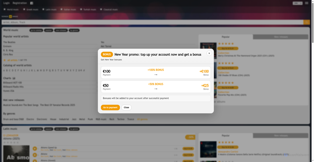 Security scan screenshot of https://songswave.tel