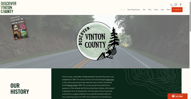 Security scan screenshot of https://www.discovervintoncounty.com/