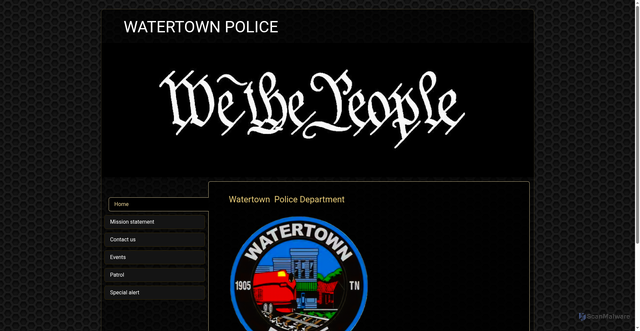 Security scan screenshot of https://www.watertowntnpd.gov/