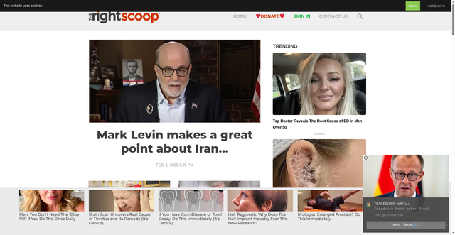 Security scan screenshot of https://therightscoop.com