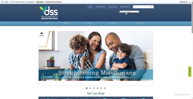Security scan screenshot of https://dss.mo.gov/