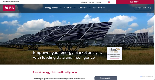 Security scan screenshot of https://energyaspects.com