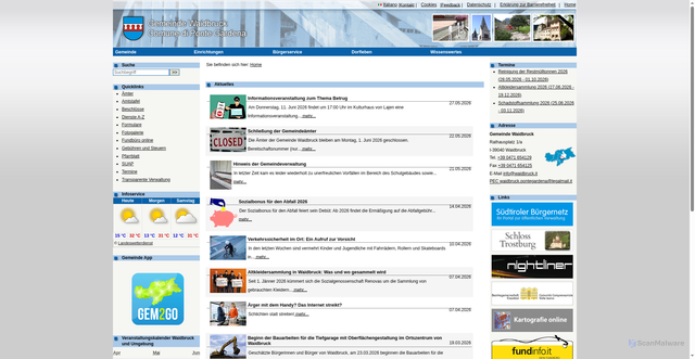 Security scan screenshot of https://www.waidbruck.it