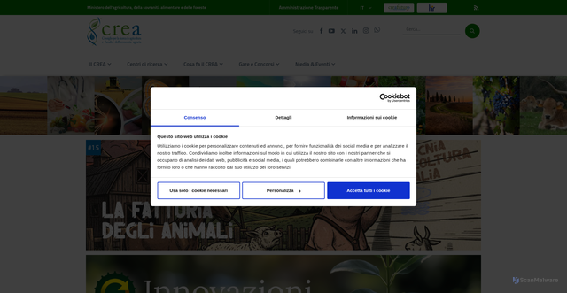 Security scan screenshot of https://www.crea.gov.it