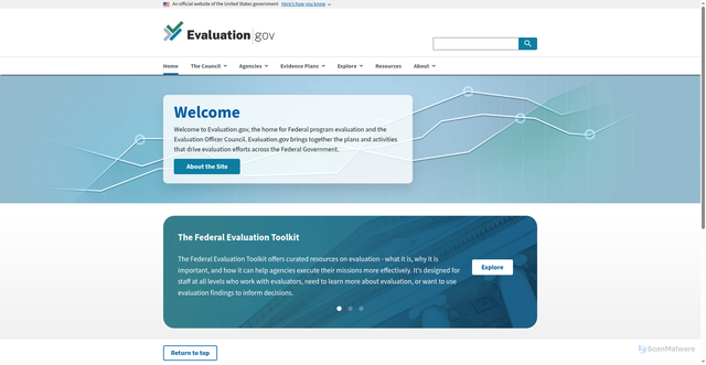 Security scan screenshot of https://www.evaluation.gov/