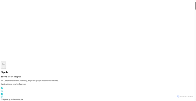 Security scan screenshot of https://thegameawards.com/winners/best-community-support