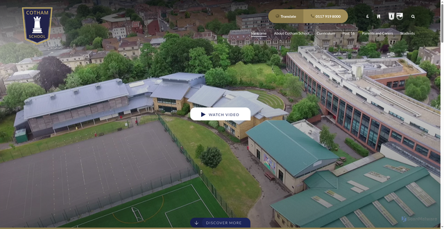 Security scan screenshot of https://www.cotham.bristol.sch.uk/