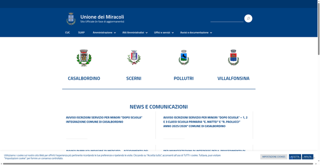 Security scan screenshot of https://unionedeimiracoli.eu/