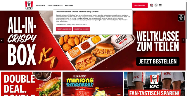 Security scan screenshot of https://www.kfc.com/