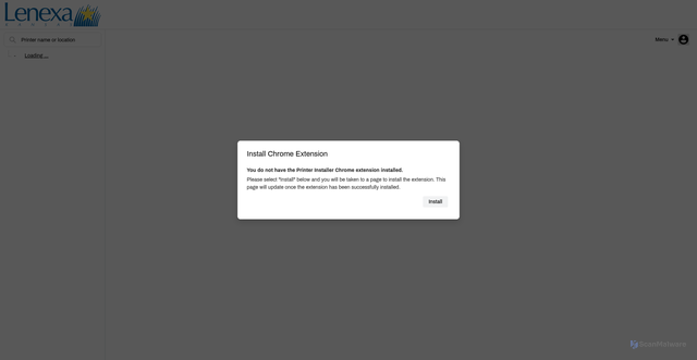 Security scan screenshot of https://lenexa.printercloud.com