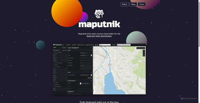 Security scan screenshot of https://maputnik.github.io