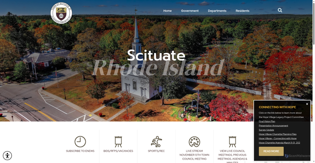 Security scan screenshot of https://scituateri.gov/