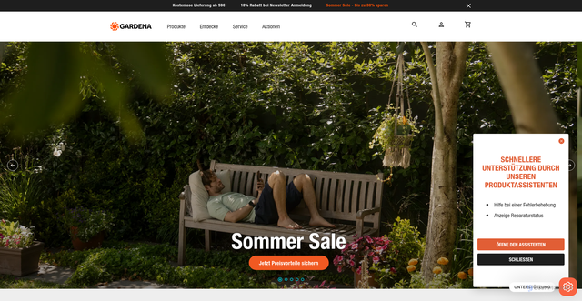 Security scan screenshot of https://www.gardena.com