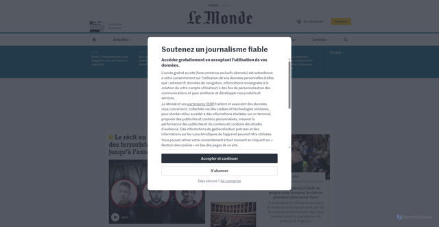 Security scan screenshot of https://client-vinci.com/