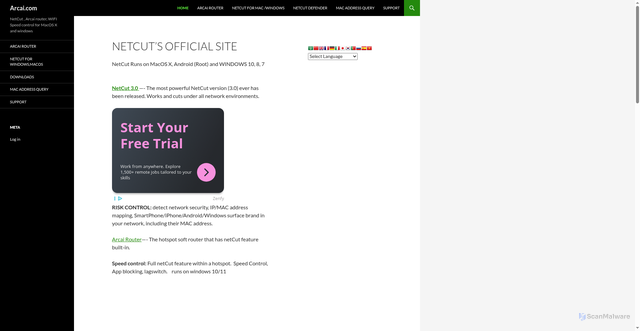 Security scan screenshot of https://arcai.com