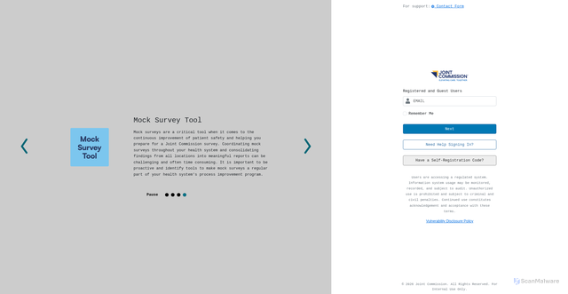 Security scan screenshot of https://edition.jcrinc.com