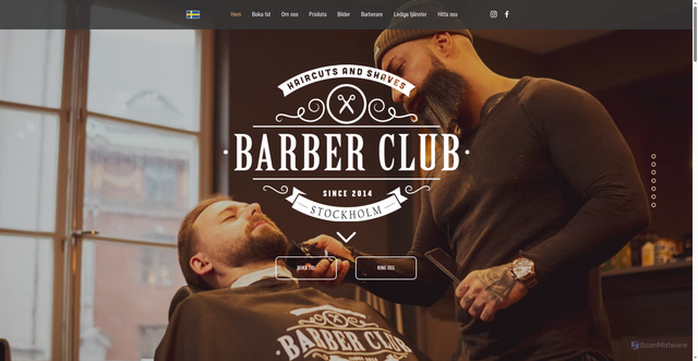Security scan screenshot of https://barberclub.se