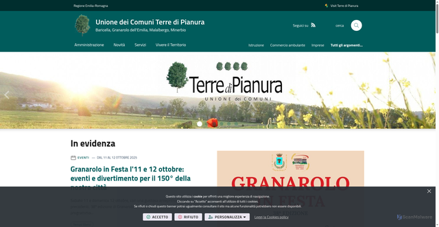 Security scan screenshot of https://www.terredipianura.it/it-it/home