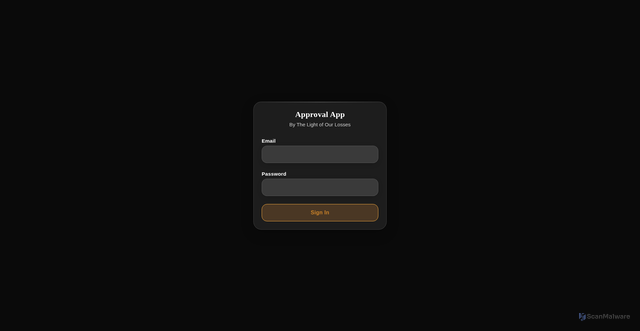 Security scan screenshot of http://our-lost-things-approval-app.pages.dev/