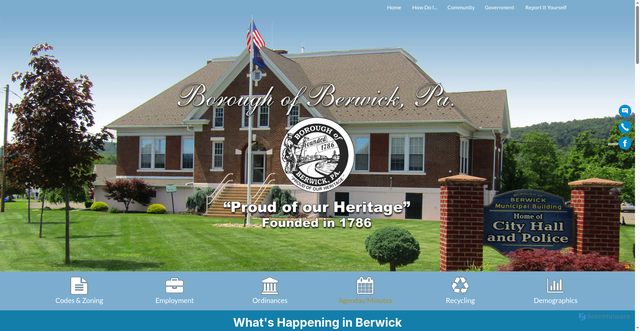 Security scan screenshot of https://berwickpa.gov/