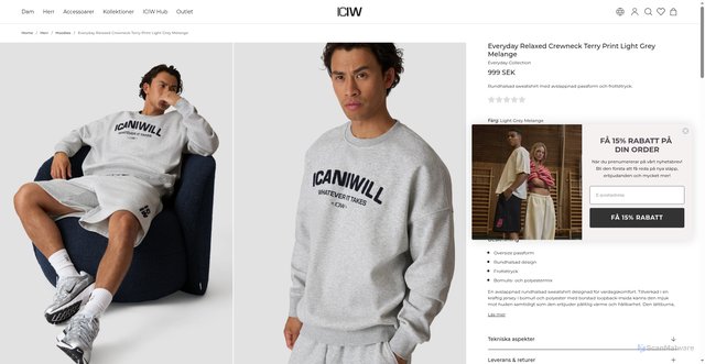 Security scan screenshot of https://www.icaniwill.se/sv/herr/herr-langarmat-hoodie/everyday-relaxed-crewneck-terry-print-light-grey-melange-light_-grey_-melange