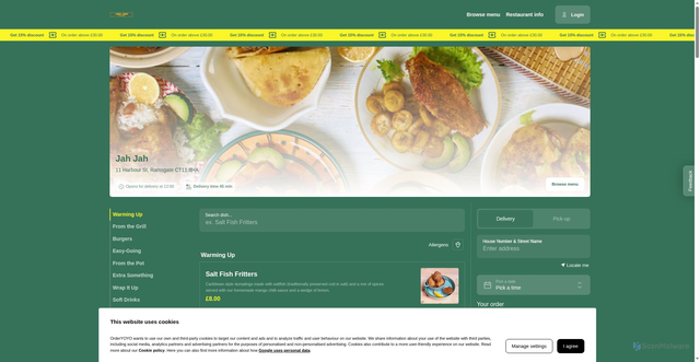 Security scan screenshot of https://jah-jah.co.uk/