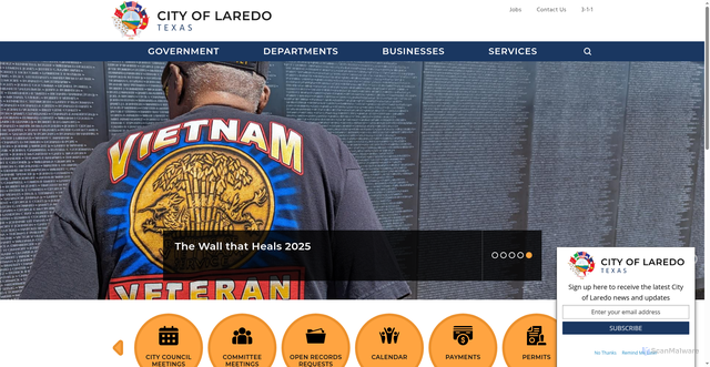 Security scan screenshot of https://www.cityoflaredo.com/
