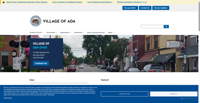 Security scan screenshot of https://www.adaoh.gov/