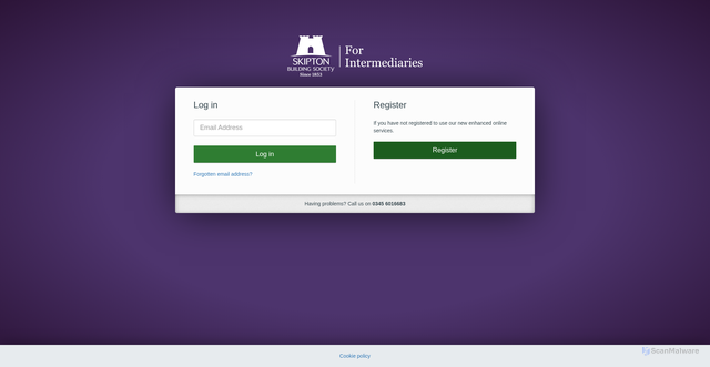 Security scan screenshot of https://online.skipton-intermediaries.co.uk