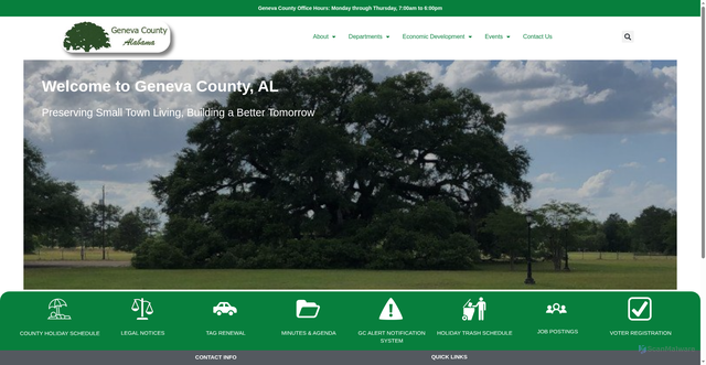 Security scan screenshot of https://genevacountyal.gov/