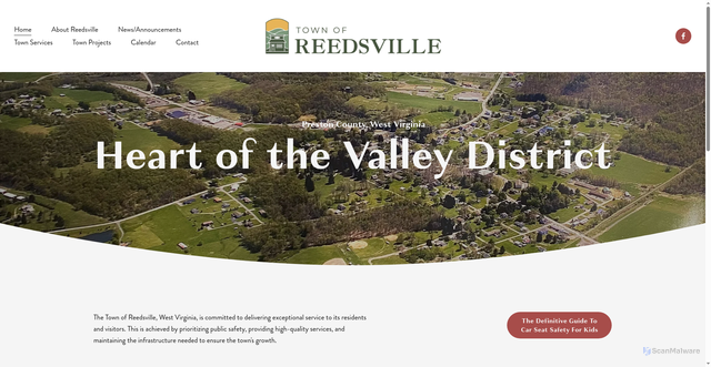 Security scan screenshot of https://reedsvillewv.gov/