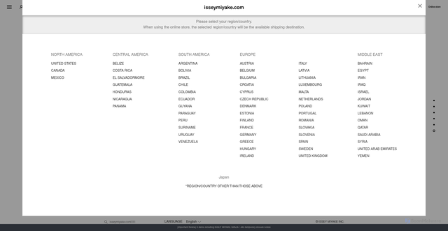Security scan screenshot of https://isseymiyake.com