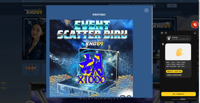 Security scan screenshot of https://kno89eight.com/games/crash_game