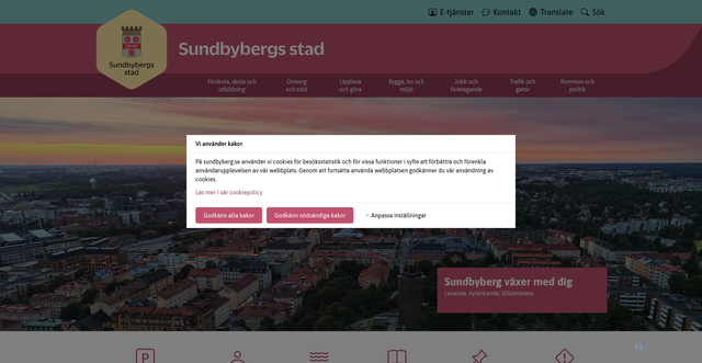 Security scan screenshot of https://www.sundbyberg.se/