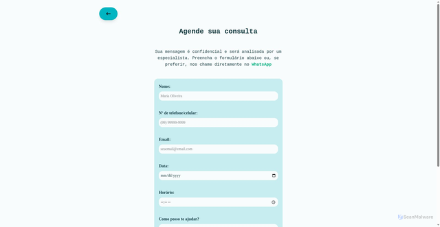 Security scan screenshot of odontoviva.pages.dev