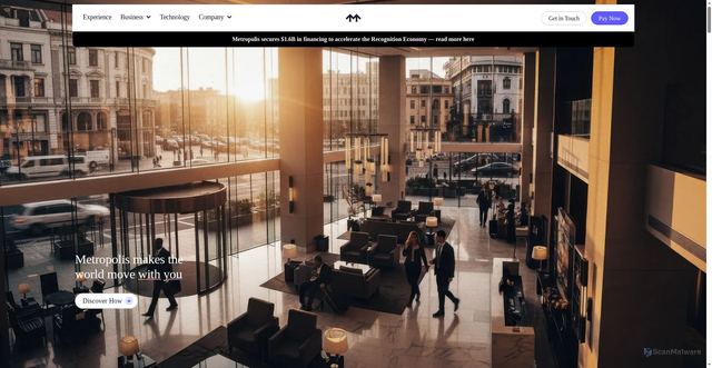 Security scan screenshot of https://metropolis.io