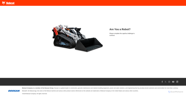 Security scan screenshot of https://shop.bobcat.com