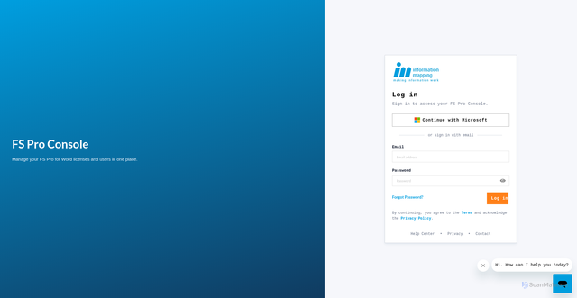 Security scan screenshot of https://fspro-console.informationmapping.com