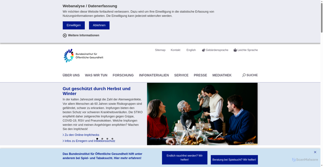 Security scan screenshot of https://www.bioeg.de/