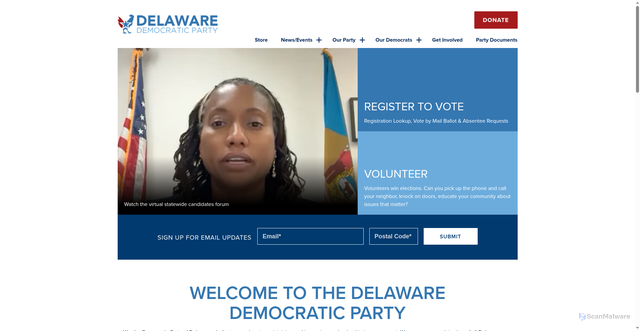 Security scan screenshot of https://deldems.org/home