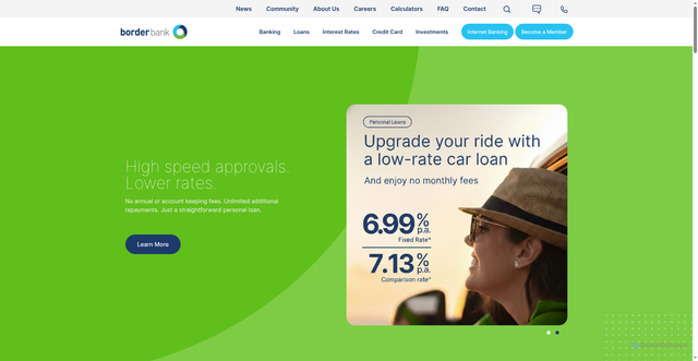 Security scan screenshot of https://www.borderbank.com.au/